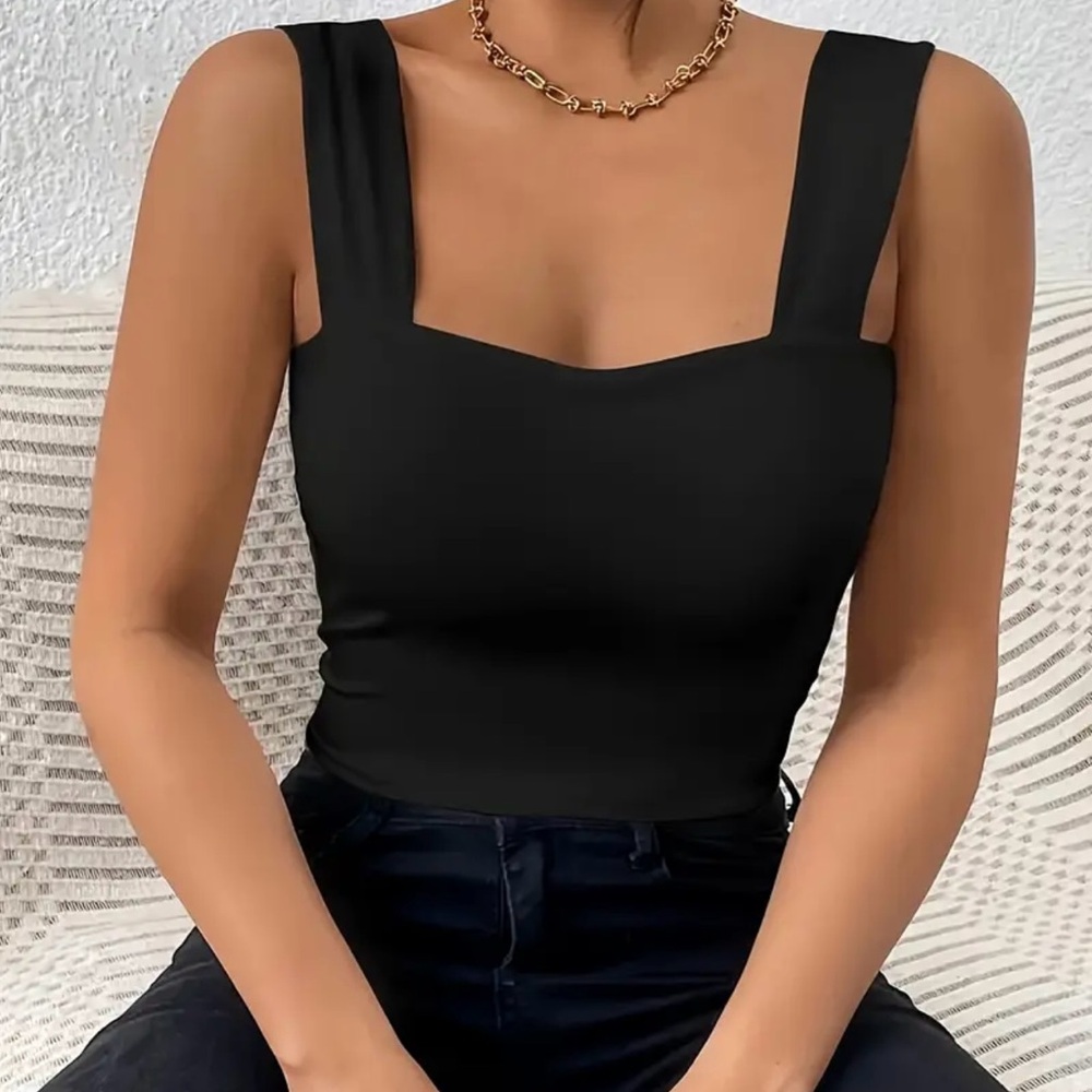 Elegant Black Sleeveless Top